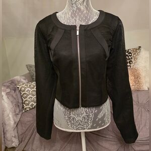 City Chic Black Textured Blazer